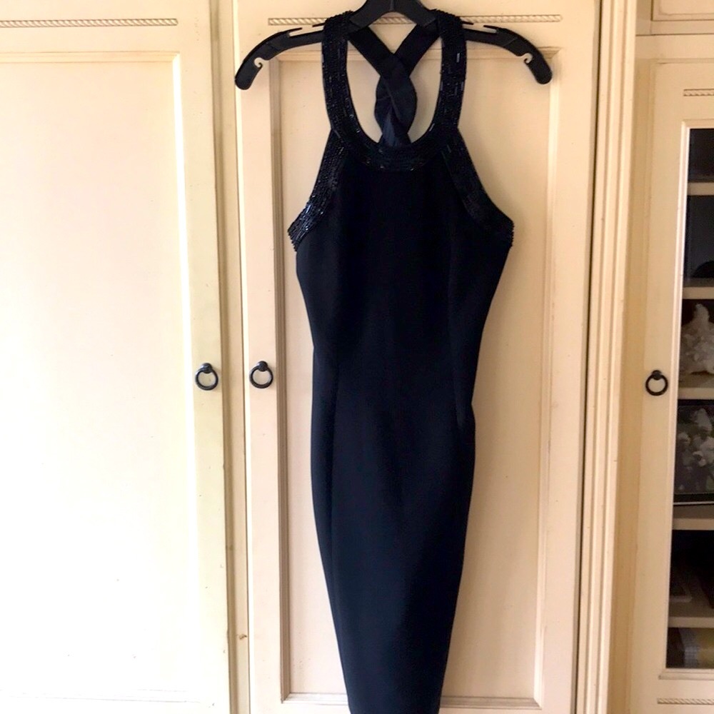 Jones New York Black Dress with Sequins Size 4